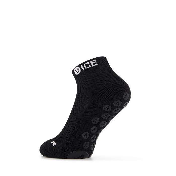 Grip Socks - Black Quarter Crew