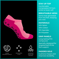 Grip Socks - Pink Ankle
