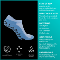 Grip Socks - Sky Blue Ankle
