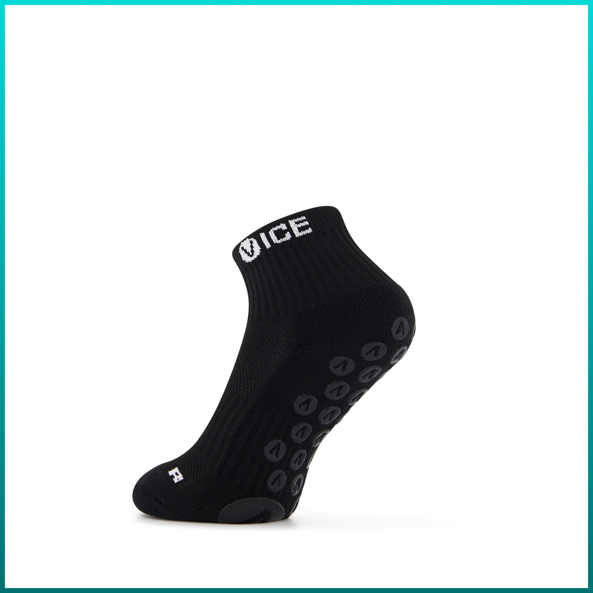 Grip Socks - Black Quarter Crew