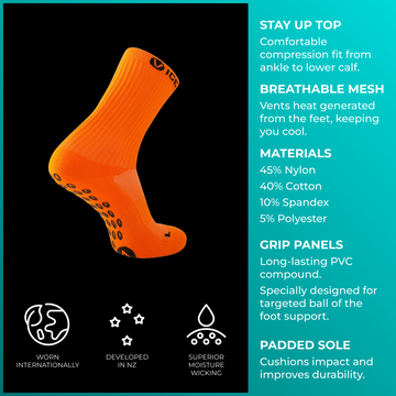 Grip Socks - Orange Crew