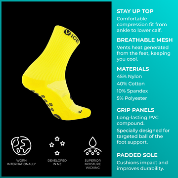 Grip Socks - Yellow Crew