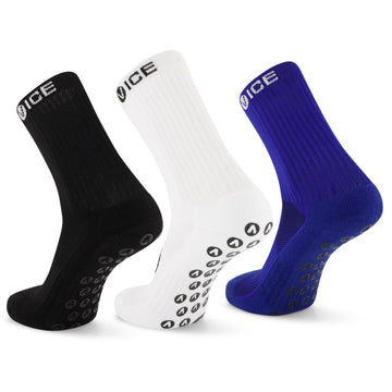 Grip Star Crew Grip Socks – White (3 Pack)